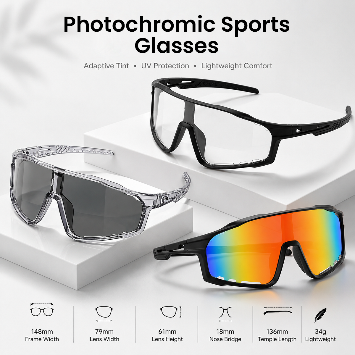 🔥Last Day Buy 1 Get 1 Free $14.99 Each☀️UV400 Photochromic Polarized Safety Glasses