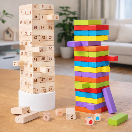 Wooden Number Stacking Tower Game